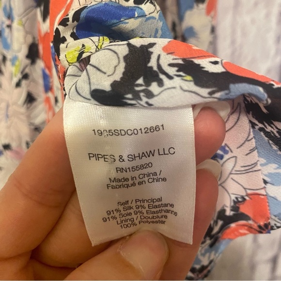 VERONICA BEARD Annabelle Silk Midi Dress Floral Size 4 - Picture 9 of 10